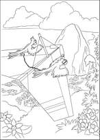 coloriage rio blu et perla sur le delta plane de lutio